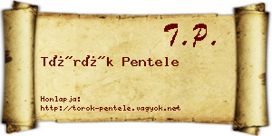 Török Pentele névjegykártya